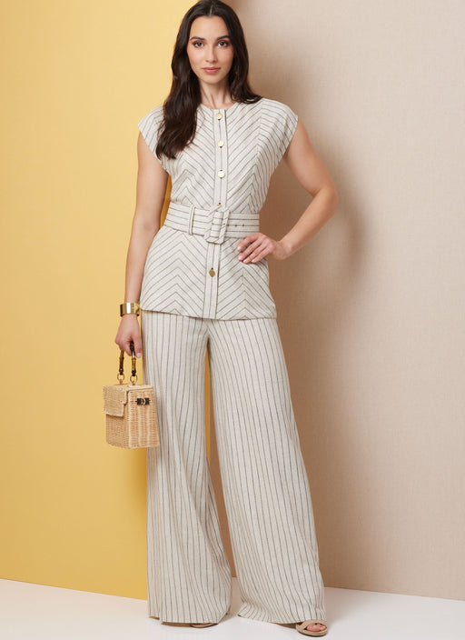 Butterick sewing pattern 7028 Top with Belt and Pants from Jaycotts Sewing Supplies