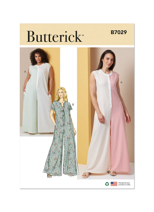 Butterick sewing pattern 7029 Misses' and Women's Knit Jumpsuits from Jaycotts Sewing Supplies