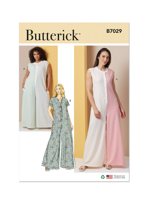 Butterick sewing pattern 7029 Misses' and Women's Knit Jumpsuits from Jaycotts Sewing Supplies
