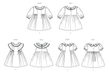 Butterick sewing pattern 7032 Toddlers' Dress with Sleeve and Neckline Variations from Jaycotts Sewing Supplies