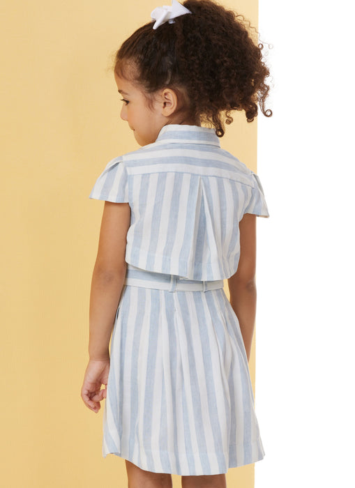 Butterick sewing pattern 7033 Children's Dress with Sleeve Variations and Tie Belt from Jaycotts Sewing Supplies