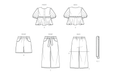 Butterick sewing pattern 7034 Girls' Top, Shorts, Pants and Sash from Jaycotts Sewing Supplies