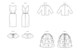 Butterick sewing pattern 7035 Dress, Jacket, Capelet and Overskirt from Jaycotts Sewing Supplies