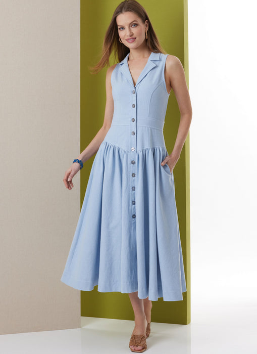 Butterick Sewing Pattern B7037 Midi Dresses from Jaycotts Sewing Supplies