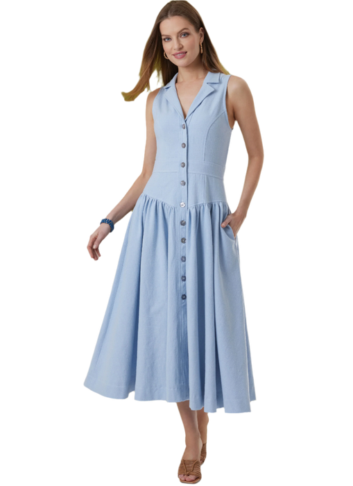 Butterick Sewing Pattern B7037 Midi Dresses from Jaycotts Sewing Supplies
