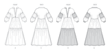 Butterick Sewing Pattern B7039 Tiered Dresses from Jaycotts Sewing Supplies