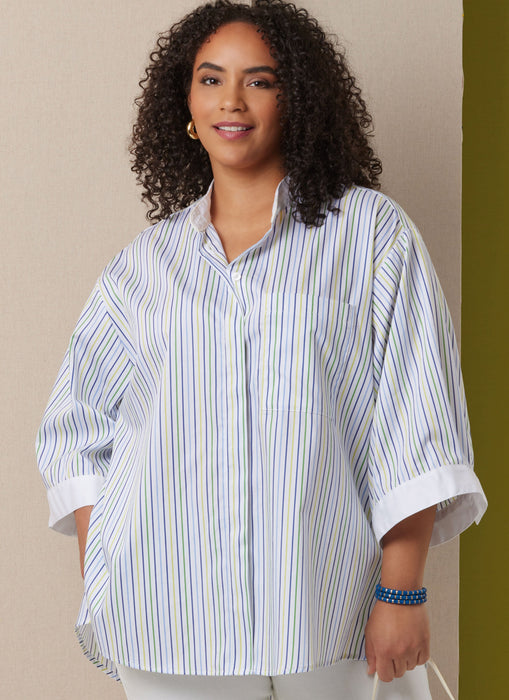 Butterick Sewing Pattern B7041 Women's Loose fitting Shirts from Jaycotts Sewing Supplies