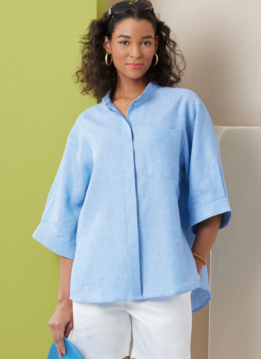 Butterick Sewing Pattern B7041 Women's Loose fitting Shirts from Jaycotts Sewing Supplies
