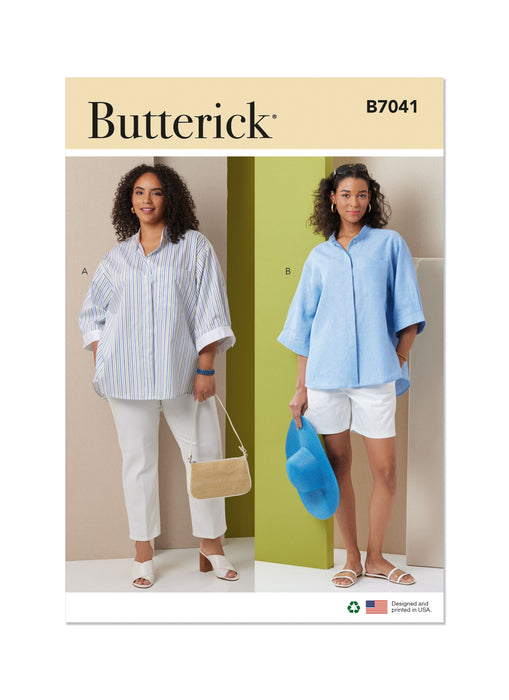 Butterick Sewing Pattern B7041 Women's Loose fitting Shirts from Jaycotts Sewing Supplies