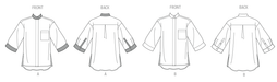 Butterick Sewing Pattern B7041 Women's Loose fitting Shirts from Jaycotts Sewing Supplies