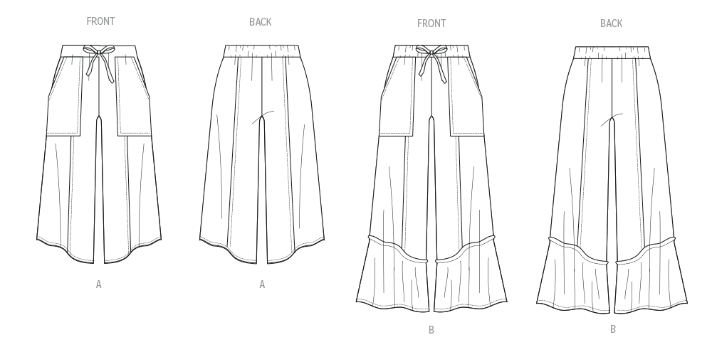 Butterick Sewing Pattern B7043 Misses' Trousers from Jaycotts Sewing Supplies