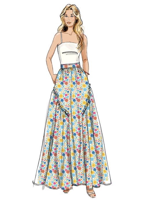 Butterick Sewing Pattern B7044 Flared Skirts from Jaycotts Sewing Supplies
