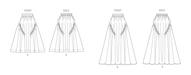 Butterick Sewing Pattern B7044 Flared Skirts from Jaycotts Sewing Supplies