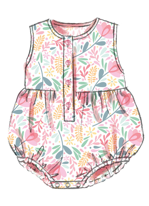 Butterick Sewing Pattern B7048 Babies' Rompers from Jaycotts Sewing Supplies