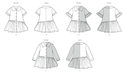 Butterick Sewing Pattern B7049 Toddlers' Button Front Dress from Jaycotts Sewing Supplies