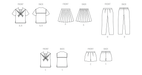 Butterick Sewing Pattern B7054 1960's' children's sportswear coordinates from Jaycotts Sewing Supplies