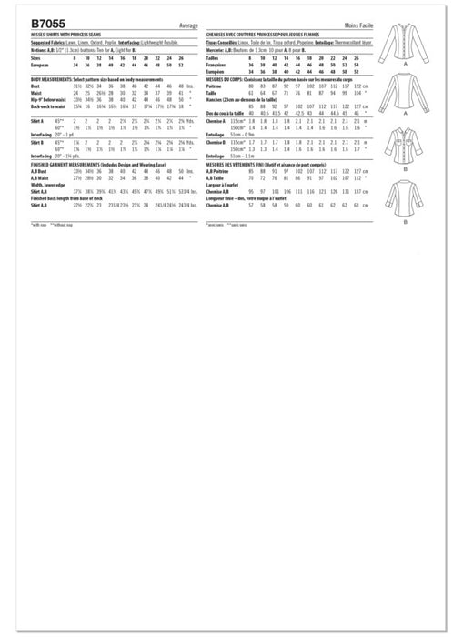 Butterick pattern 7055 Misses' Shirts by Tammie Pontsler for Palmer/Pletsch from Jaycotts Sewing Supplies