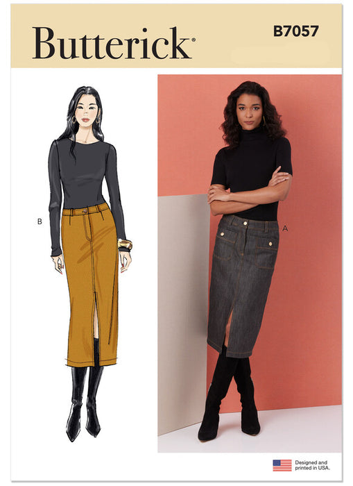 Butterick sewing pattern 7057 Misses' Pencil Skirt in Two Lengths from Jaycotts Sewing Supplies