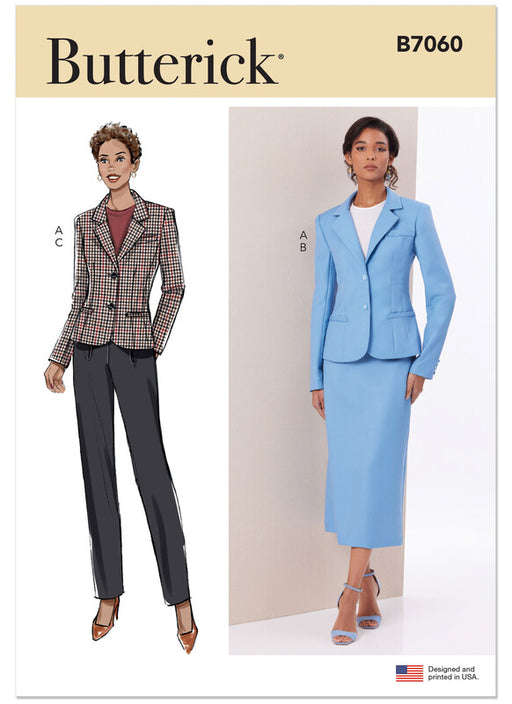 Butterick sewing pattern 7060 Misses’ Jacket, Skirt and Pants from Jaycotts Sewing Supplies