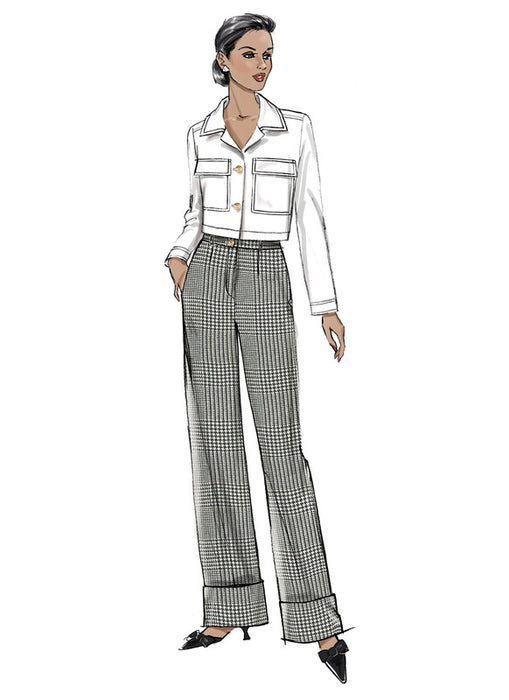 Butterick sewing pattern 7061 Misses’ and Miss Petite Jacket with Sleeve Variations, Skirt and Pants from Jaycotts Sewing Supplies