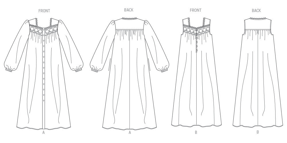 Butterick sewing pattern 7062 Misses' Robe and Nightgown from Jaycotts Sewing Supplies