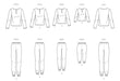 Butterick sewing pattern 7065 Girl's and Boy's and Adult Knit Tops and Joggers from Jaycotts Sewing Supplies