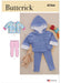 Butterick sewing pattern 7066 Babies Knit Coat with and without Hood and Leggings from Jaycotts Sewing Supplies