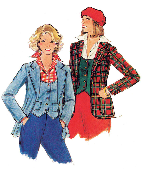 Butterick sewing pattern 7072 Misses' Waistcoat and Jacket from Jaycotts Sewing Supplies