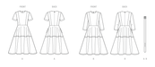 Butterick sewing pattern 7077 Fit and Flare Dress with Belt from Jaycotts Sewing Supplies