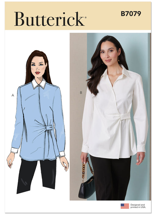 Butterick sewing pattern 7079 Misses' Wrap Tops from Jaycotts Sewing Supplies