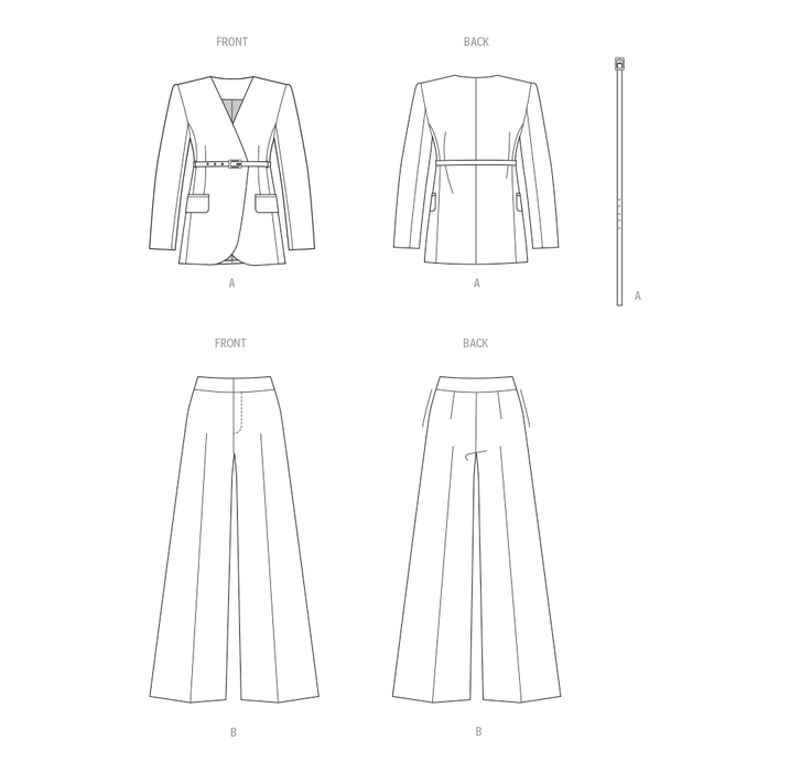 Butterick sewing pattern 7081 Misses' Jacket and Trousers from Jaycotts Sewing Supplies