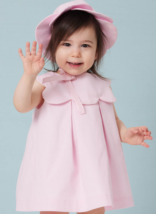 Butterick sewing pattern 7086 Toddlers' Dresses, Panties and Hat from Jaycotts Sewing Supplies