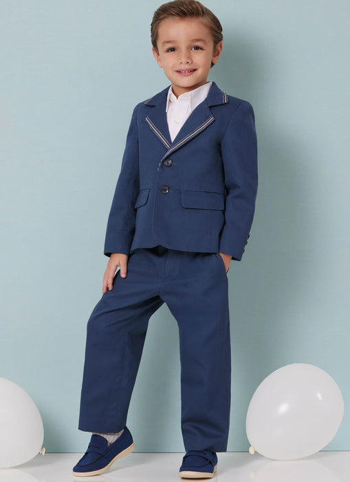 Butterick sewing pattern 7087 Boys' Blazer and Trousers from Jaycotts Sewing Supplies