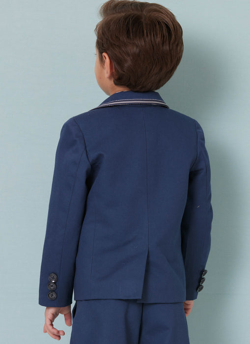 Butterick sewing pattern 7087 Boys' Blazer and Trousers from Jaycotts Sewing Supplies