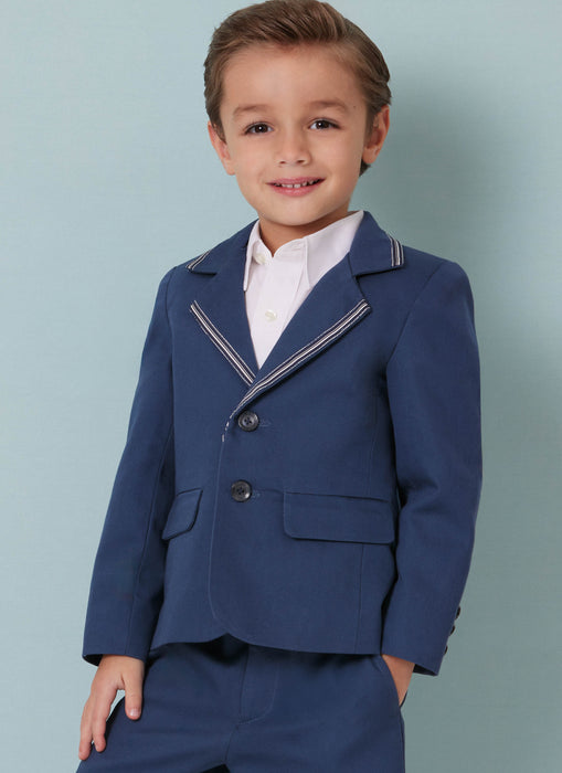 Butterick sewing pattern 7087 Boys' Blazer and Trousers from Jaycotts Sewing Supplies