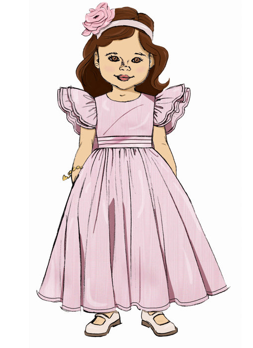 Butterick sewing pattern 7088 Children's Bridesmaids Dress from Jaycotts Sewing Supplies