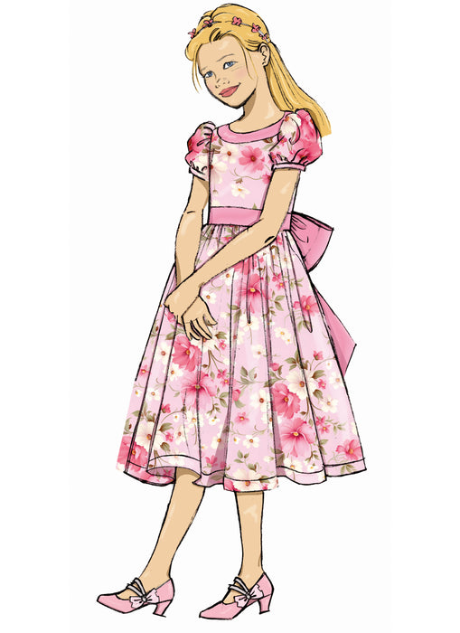 Butterick sewing pattern 7089 Girl's Bridesmaids Dress from Jaycotts Sewing Supplies