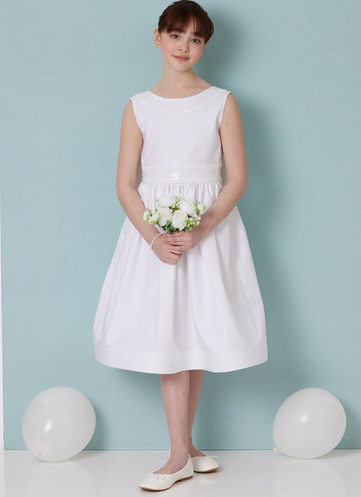 Butterick sewing pattern 7089 Girl's Bridesmaids Dress from Jaycotts Sewing Supplies