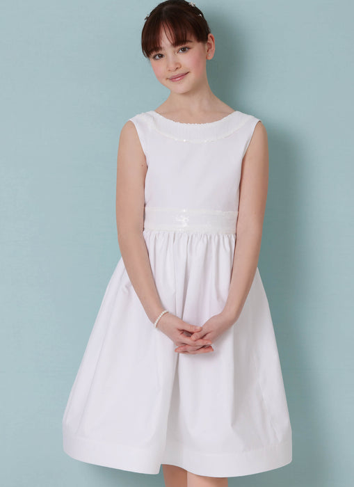 Butterick sewing pattern 7089 Girl's Bridesmaids Dress from Jaycotts Sewing Supplies