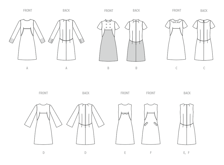 Butterick sewing pattern 7091 Misses' One-Piece Dress