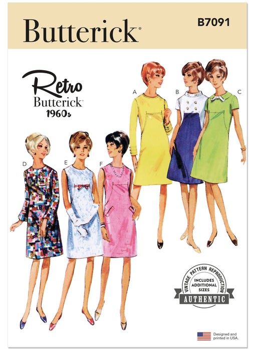 Butterick sewing pattern 7091 Misses' One-Piece Dress