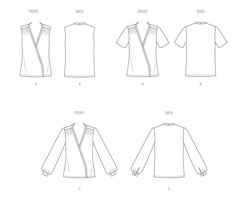 Butterick sewing pattern 7093 Misses' Vintage 1980's Blouse from Jaycotts Sewing Supplies