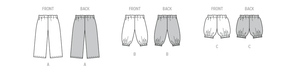 Burda style sewing pattern 9202 Babies Trousers from Jaycotts Sewing Supplies