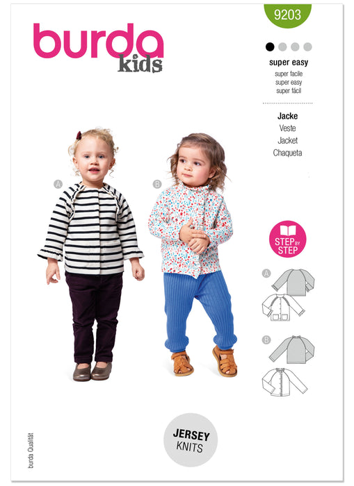 Burda Pattern 9203 Children's Jackets from Jaycotts Sewing Supplies