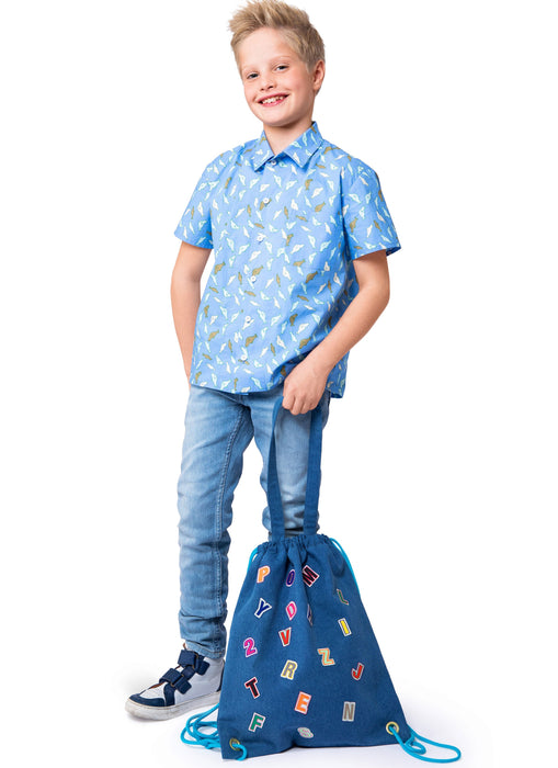 Burda style sewing pattern 9209 Boy's Shirt from Jaycotts Sewing Supplies