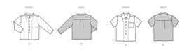 Burda style sewing pattern 9209 Boy's Shirt from Jaycotts Sewing Supplies