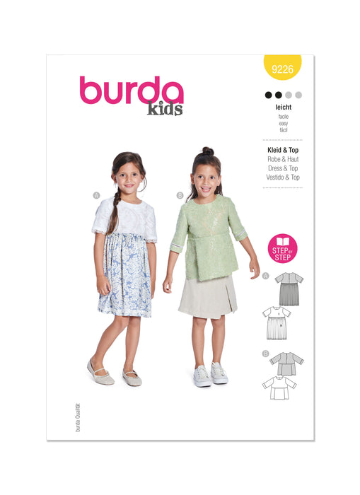 Burda Style Pattern 9226 Children's Dress from Jaycotts Sewing Supplies