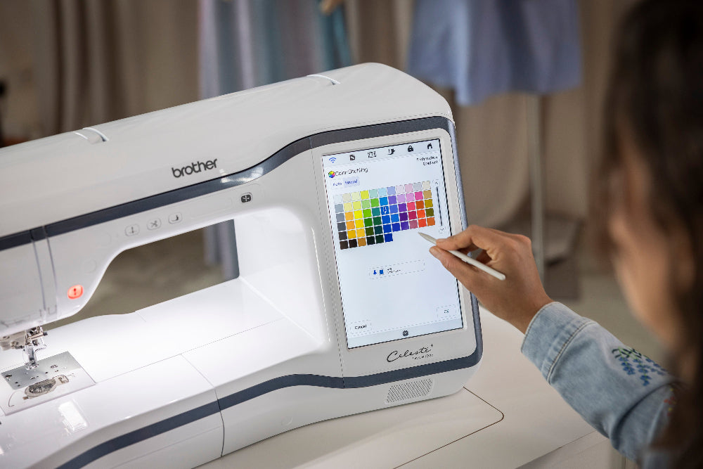 Brother Celeste CX1e embroidery machine from Jaycotts Sewing Supplies