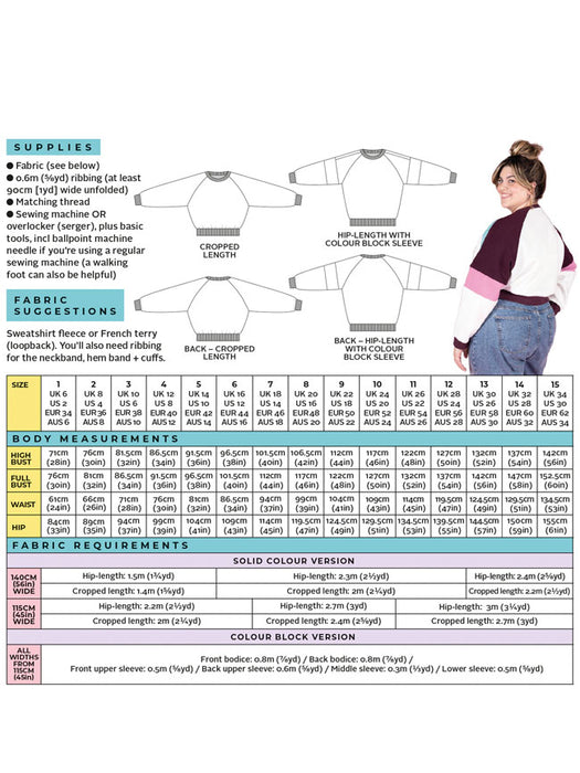 Tilly and The Buttons Drew Sweatshirt Pattern from Jaycotts Sewing Supplies