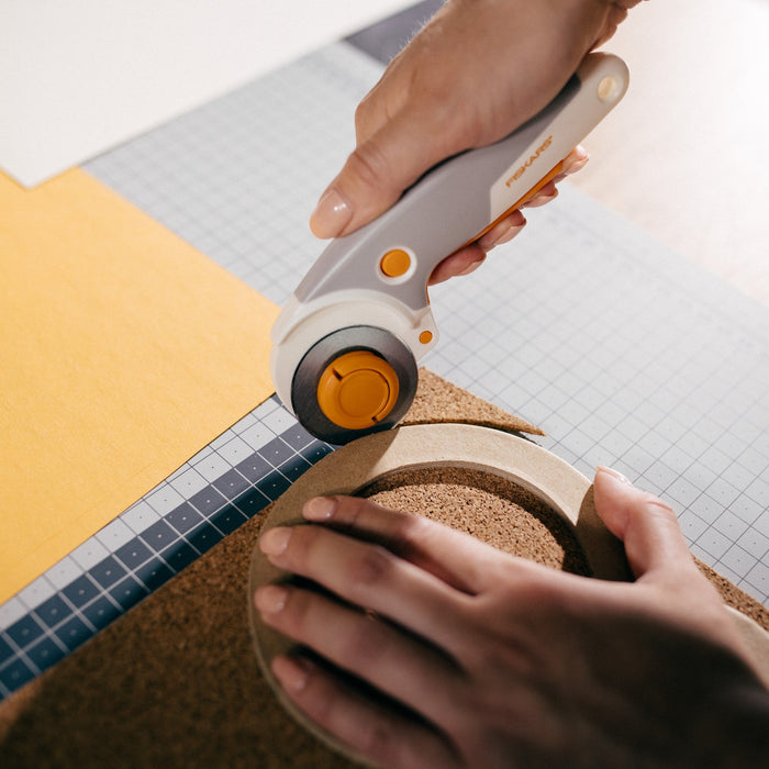 Fiskars Titanium Rotary Cutter with trigger F1066041 from Jaycotts Sewing Supplies